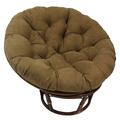 International Caravan 42 in. Rattan Papasan Chair with Micro Suede Cushion, Camel 3312-MS-CM